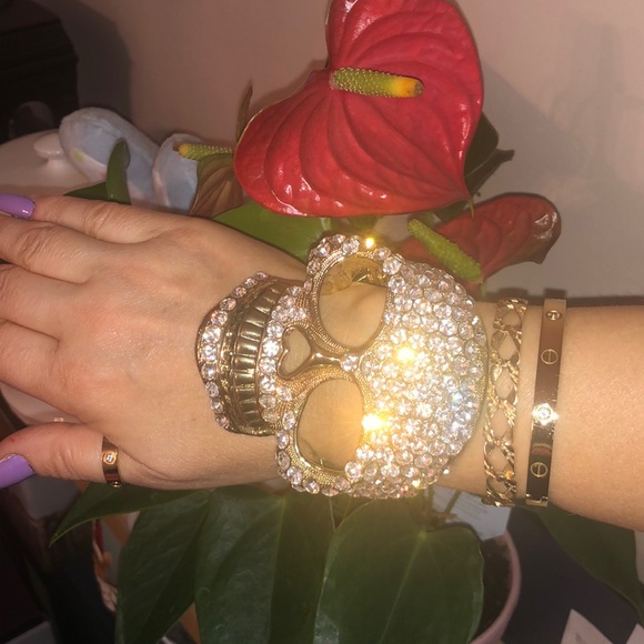 Gold plated bracelet. Unique piece. Skull π - Picture 2 of 9